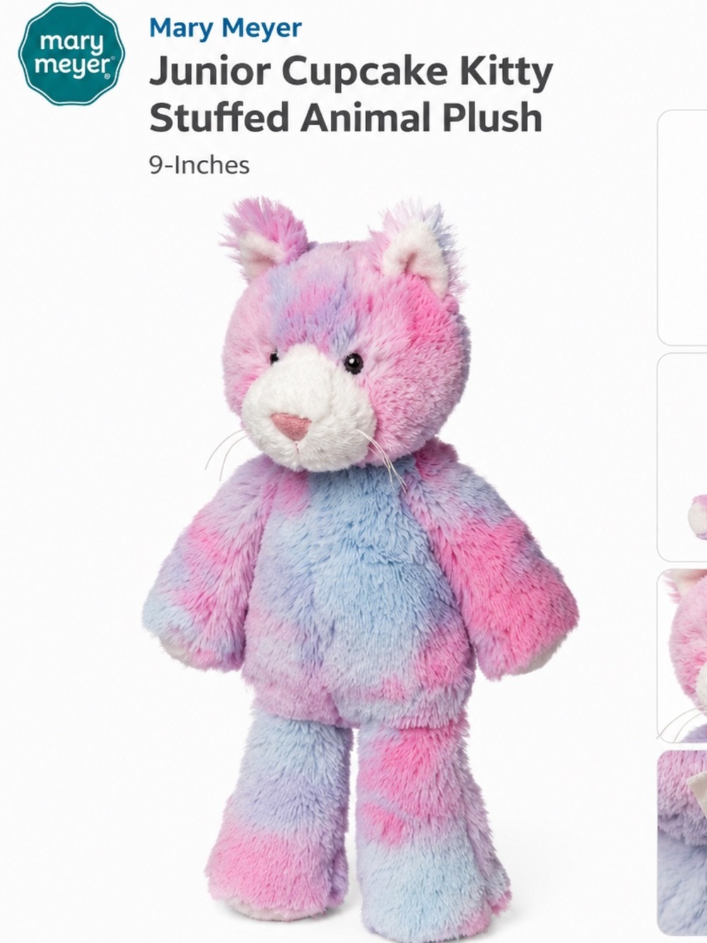 Mary Meyer Junior Cupcake Kitty Plush - Pink and Blue
